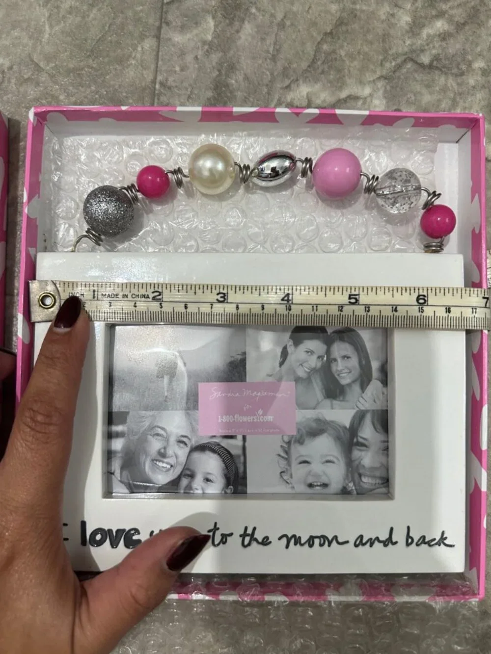 Sandra Magsamen 1-800-Flowers Beaded Picture Frame NIB 
